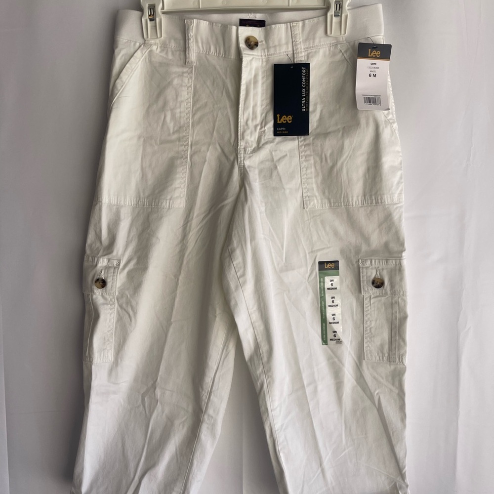 Lee Classic White Cargo Trousers